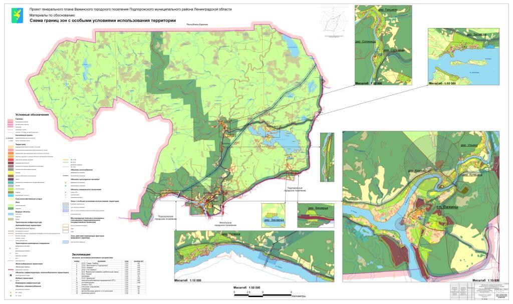 Схема границ зон с особыми условиями использования территории